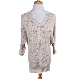 Me To We Open Knit Sweater, Sz M